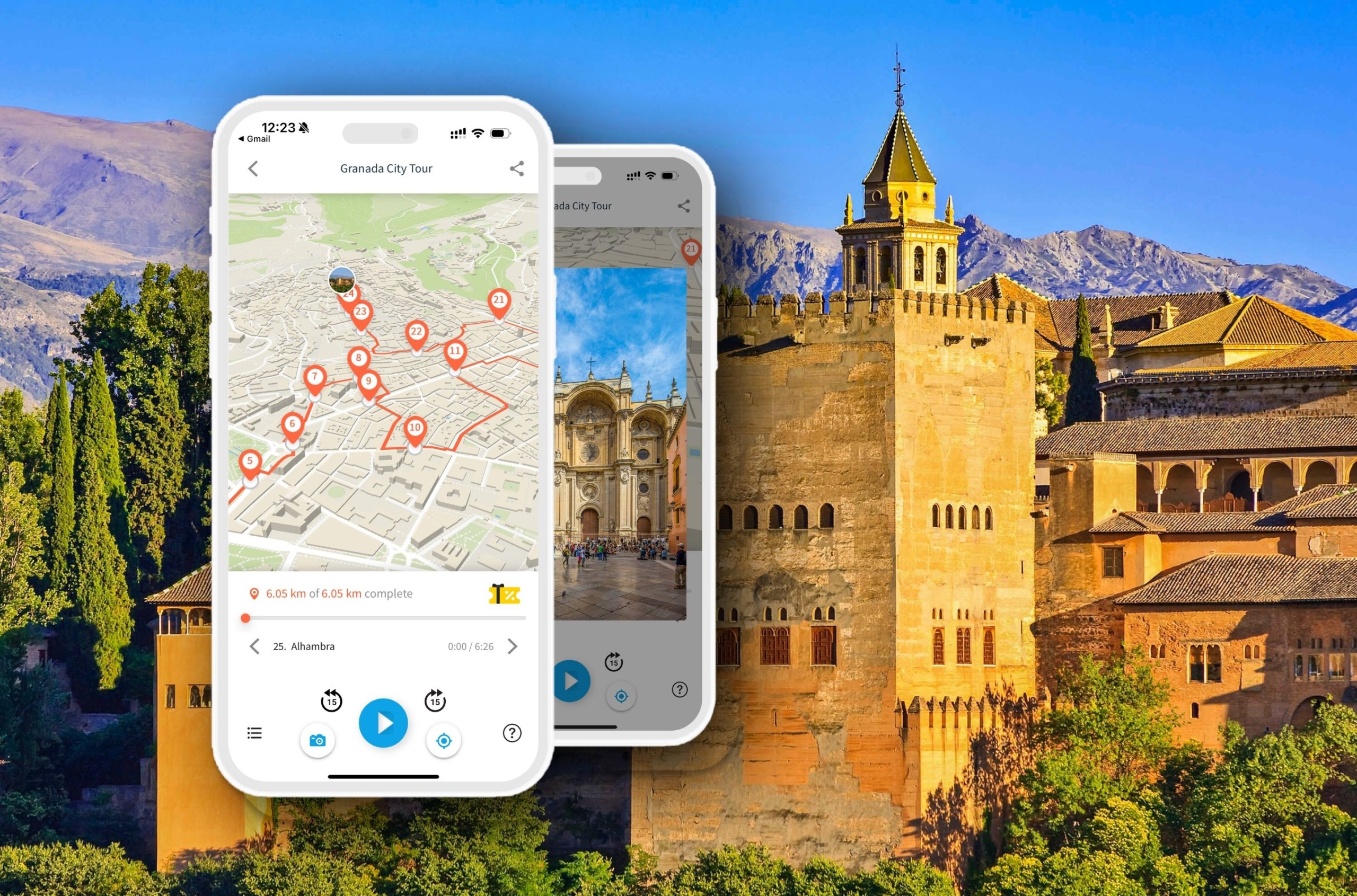 Granada Walking Tour with an Audio Guide on Your Smartphone