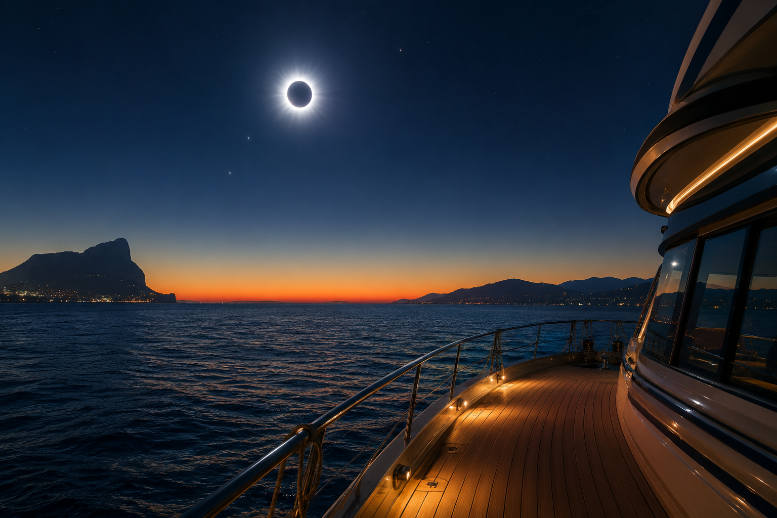 Total Solar Eclipse 2027: Boat Trip and Breakfast from Sotogrande