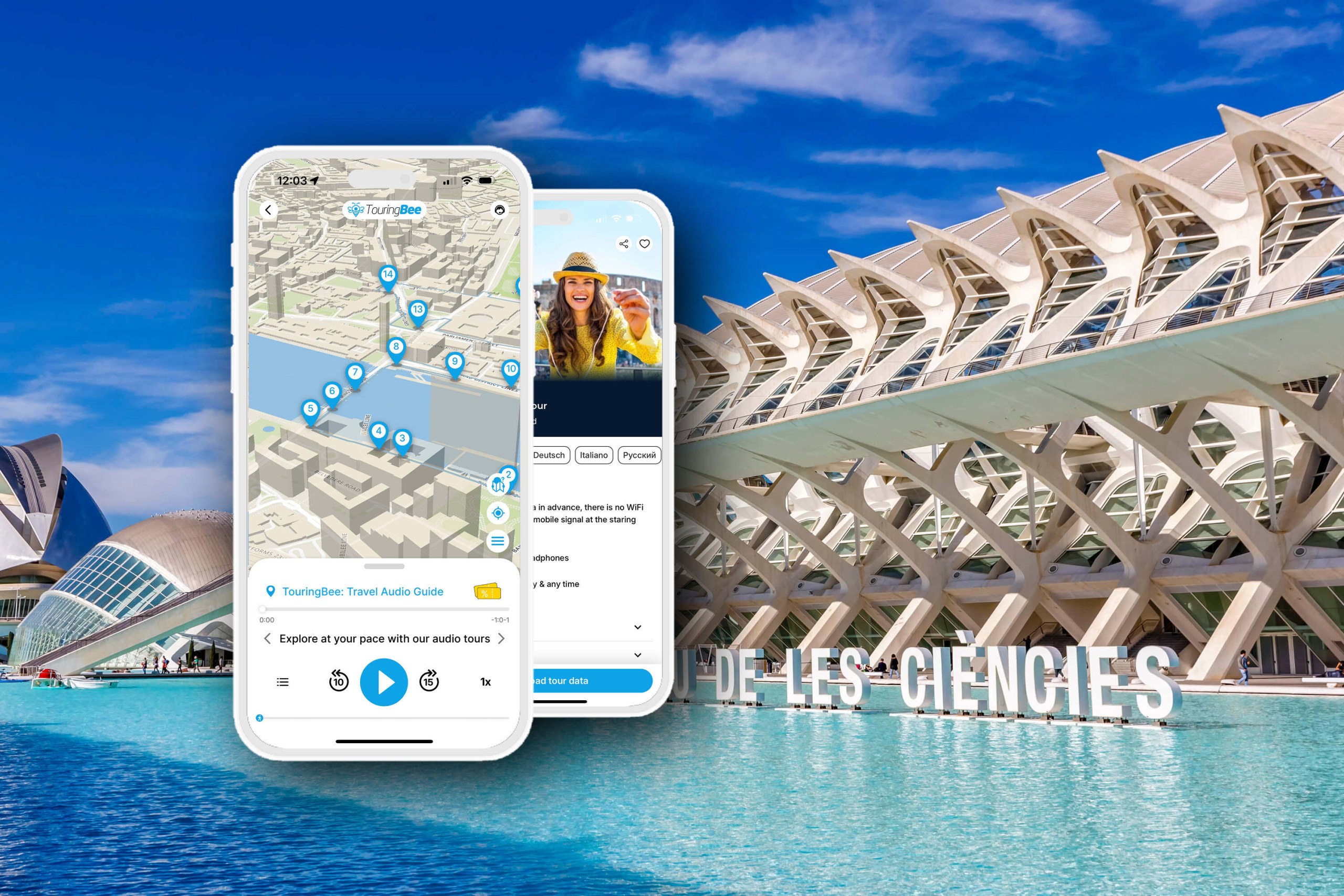 Valencia City Walking Tour with Audio Guide App